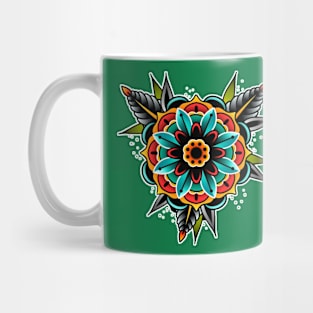 Traditional Flower Tattoo design Mug